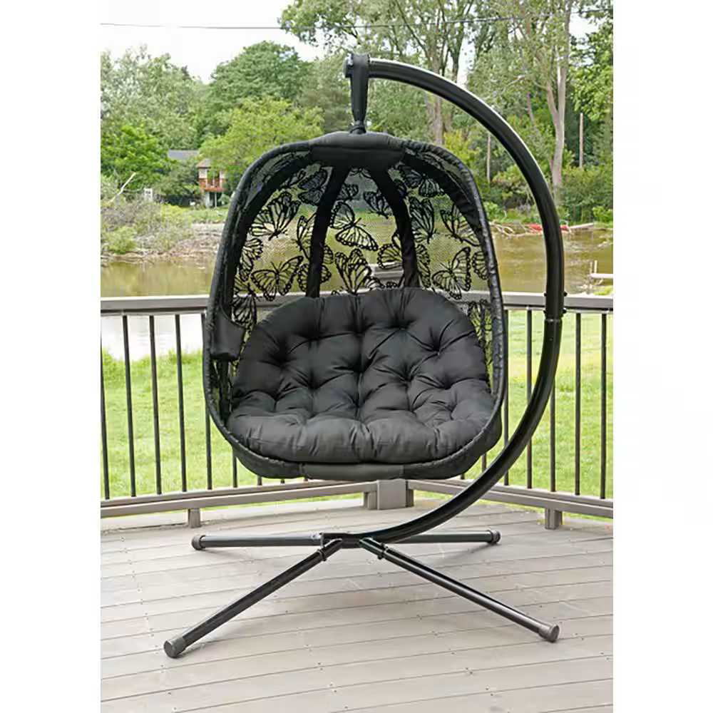 Hanging Egg Chair Egg Chair Butterfly Black