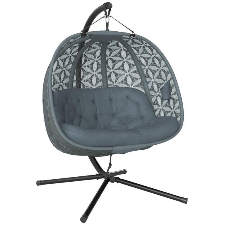 Hanging Pumpkin Chair Pumpkin Chair Flower of Life Grey