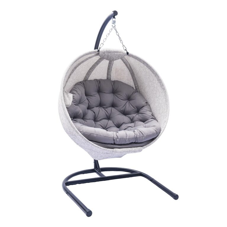 Hanging Ball Chair with U-Shaped Base Hanging Ball Chair with U Stand Cosmos bipinnatus Grey